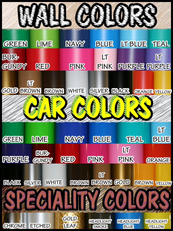Car Color Chart With Names